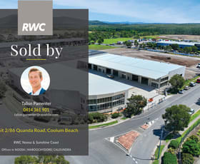 Factory, Warehouse & Industrial commercial property sold at Unit 2/86 Quanda Road Coolum Beach QLD 4573