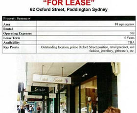 Shop & Retail commercial property leased at shop 1/62 0Xford Street Paddington NSW 2021