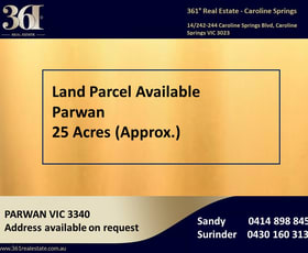 Rural / Farming commercial property sold at Whelans lane Parwan VIC 3340