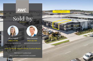 Factory, Warehouse & Industrial commercial property sold at Unit 11/44-48 Junction Drive Coolum Beach QLD 4573 Factory, Warehouse & Industrial commercial property sold at Unit 11/44-48 Junction Drive Coolum Beach QLD 4573