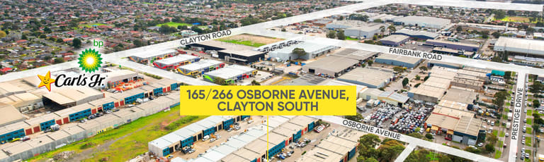 Factory, Warehouse & Industrial commercial property leased at 165/266 Osborne Avenue Clayton South VIC 3169