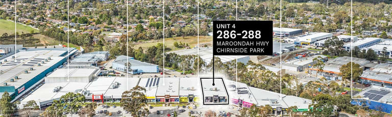 Showrooms / Bulky Goods commercial property for lease at 4/286-288 Maroondah Highway Chirnside Park VIC 3116