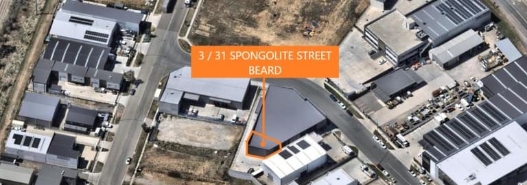 Factory, Warehouse & Industrial commercial property for sale at 3/31 Spongolite Street Beard ACT 2620