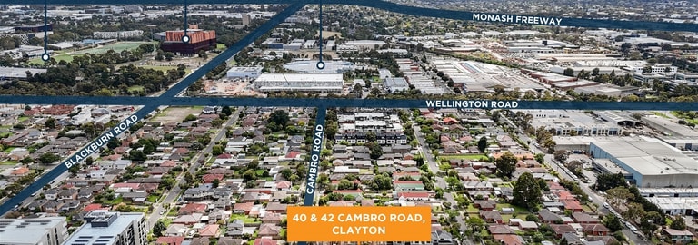 Factory, Warehouse & Industrial commercial property sold at 40 & 42 Cambro Road Clayton VIC 3168