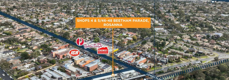 Shop & Retail commercial property for lease at 4 & 5/46-48 Beetham Parade Rosanna VIC 3084
