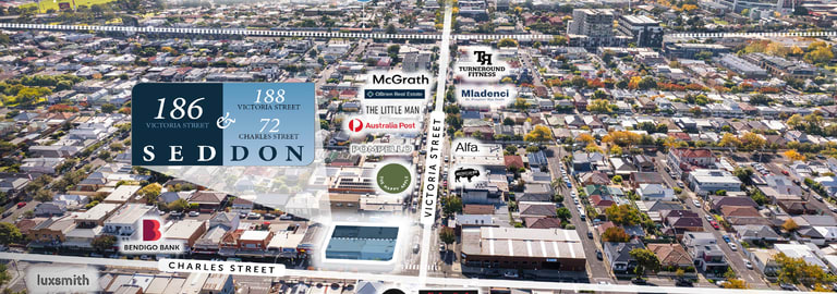 Medical / Consulting commercial property for sale at 186, 188 Victoria Street and 72 Charles Street Seddon VIC 3011