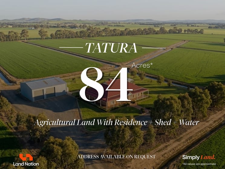 84 Acres Agricultural Holding with Residence & Shed for Sale Tatura VIC 3616 - Image 1
