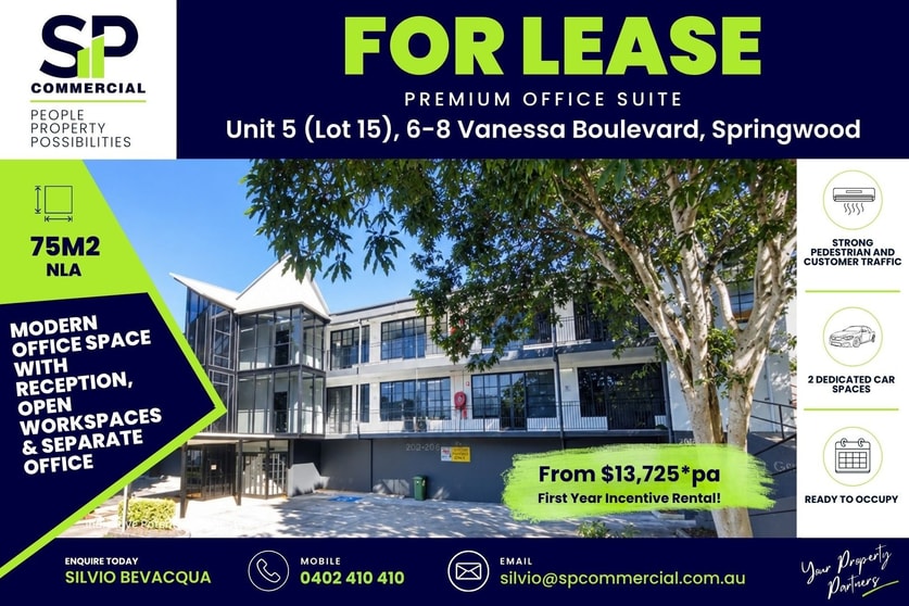 Offices commercial property for lease at 5 (Lot 15)/6 Vanessa Boulevard Springwood QLD 4127 Offices commercial property for lease at 5 (Lot 15)/6 Vanessa Boulevard Springwood QLD 4127