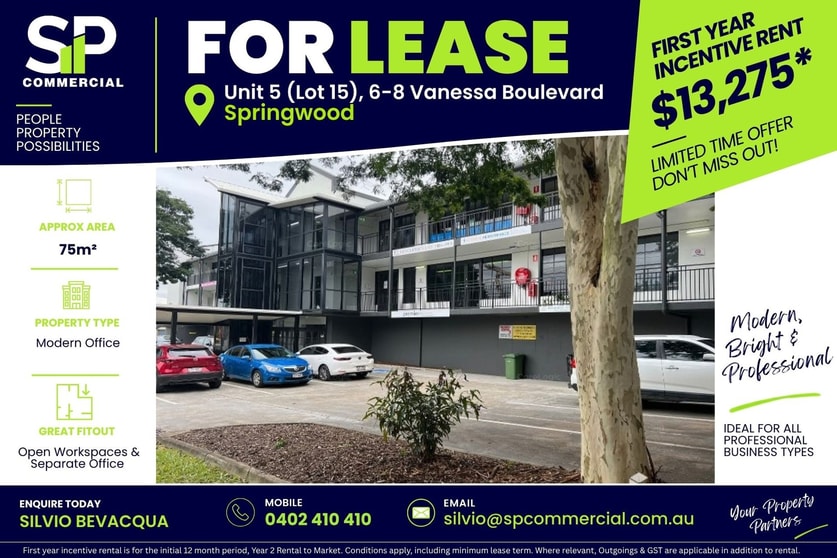 Offices commercial property for lease at 5 (Lot 15)/6 Vanessa Boulevard Springwood QLD 4127 Offices commercial property for lease at 5 (Lot 15)/6 Vanessa Boulevard Springwood QLD 4127