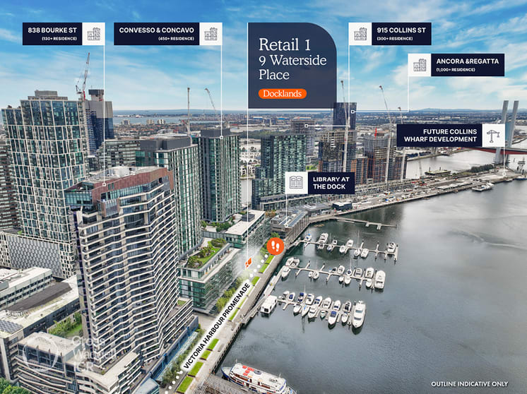 Offices commercial property for lease at Retail 1, 9 Waterside Place Docklands VIC 3008 Offices commercial property for lease at Retail 1, 9 Waterside Place Docklands VIC 3008