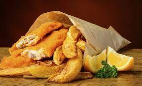 Fish & Chips Inside Busy Train Station Fish & Chips Inside Busy Train Station