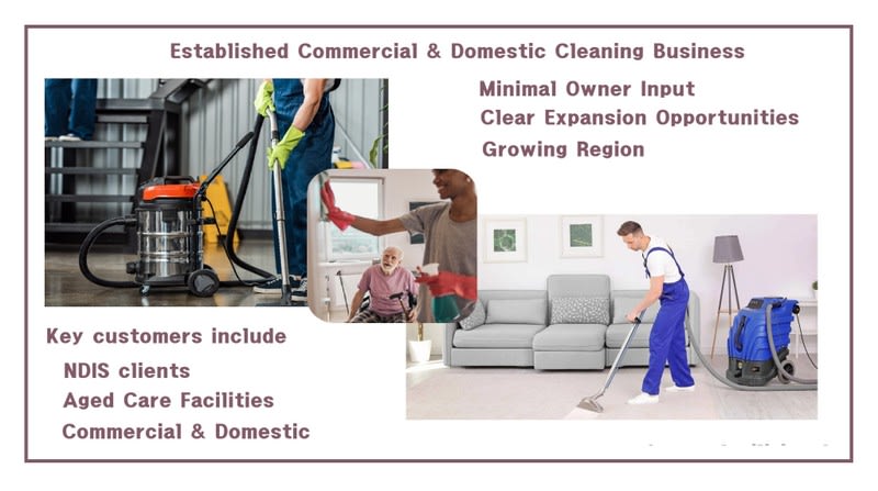 Established Commercial & Domestic Cleaning Business with Minimal Owner Input