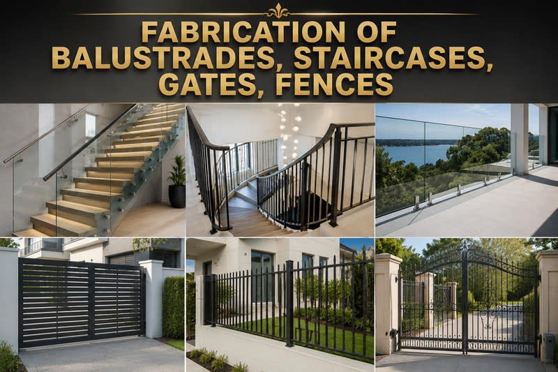 Fabrication Of Balustrades, Staircases, Gates, Fences Fabrication Of Balustrades, Staircases, Gates, Fences