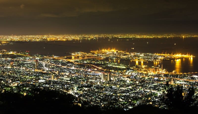 "Kobe 10 Million Dollar Night View" from Rokko Garden Terrace