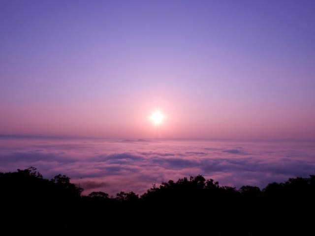 Hatsuhinode (First Sunrise) at Mt. Takatani Sea of Fog Observatory
