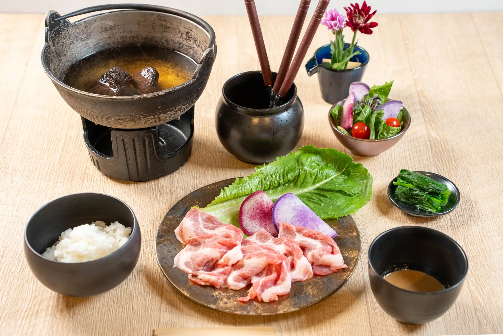 Grilled Lava Stone "Bomb" Shabu-Shabu