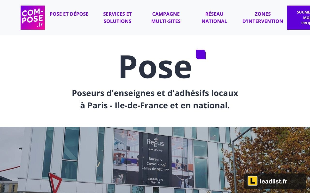 Page d'accueil du site de Com-Pose