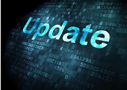 Digital update across a coded background