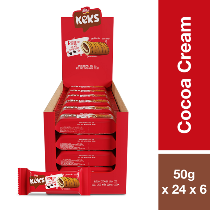 BIFA KEKS ROLL CAKE WITH COCOA CREAM 50G
