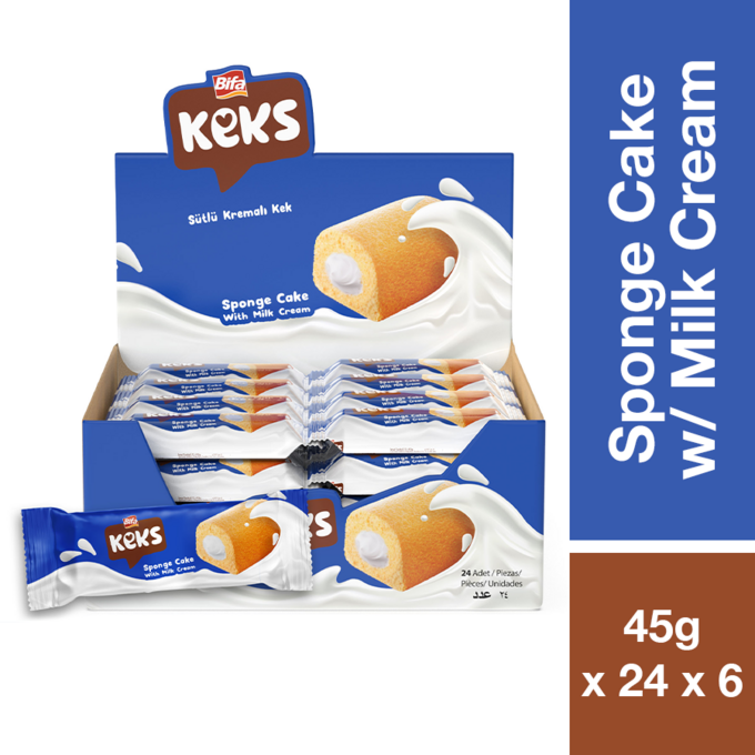 BIFA KEKS SPONGE CAKE WITH MILK CREAM 45G