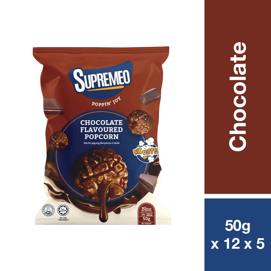 SUPREMEO POPCORN PKT CHOCOLATE 50G