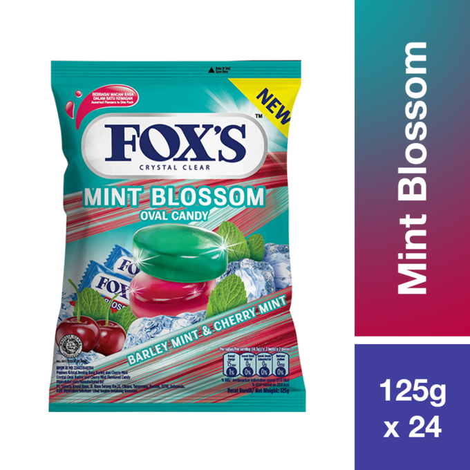 FOXS CANDY MINT BLOSSOM PACKET 125G