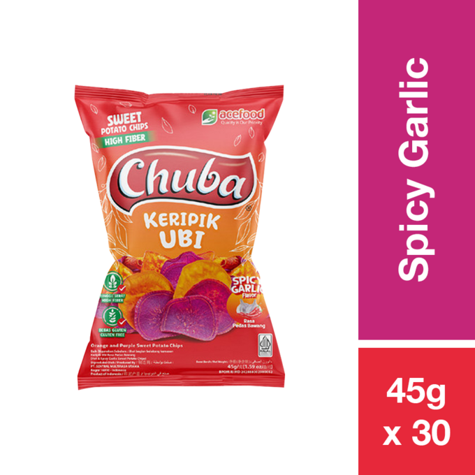 CHUBA SWEET POTATO CHIPS 45G SPICY GARLIC