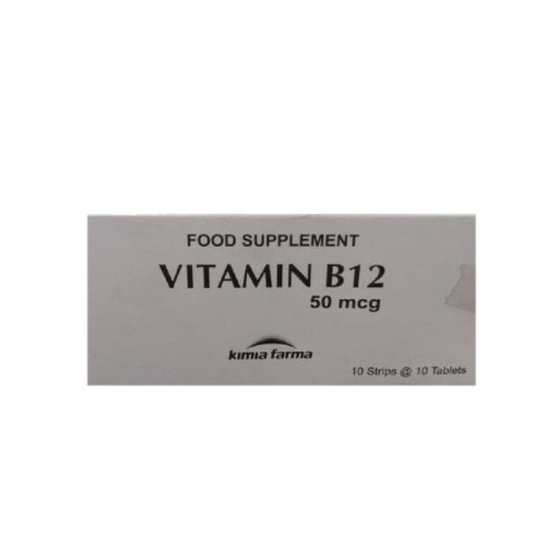 Vitamin B12 50 mcg 10 Tablet Kimia Farma Manfaat, Kandungan, Dosis