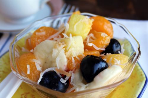 Mandarin and Toasted Coconut Fruit Salad