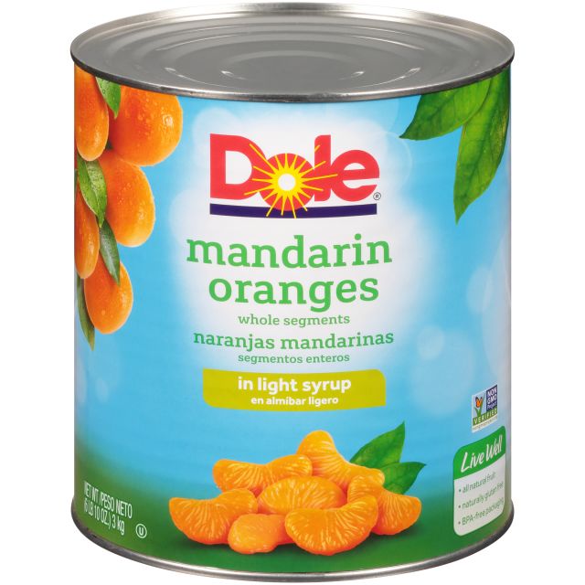 DOLE Mandarin Oranges In Light Syrup 6/10 (106 oz.)