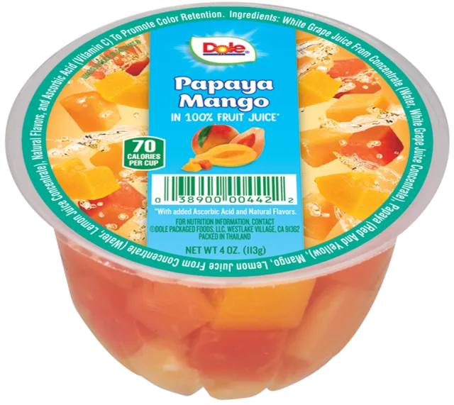 Dole Fruit Bowls® Papaya Mango in 100% Fruit Juice - 4 oz