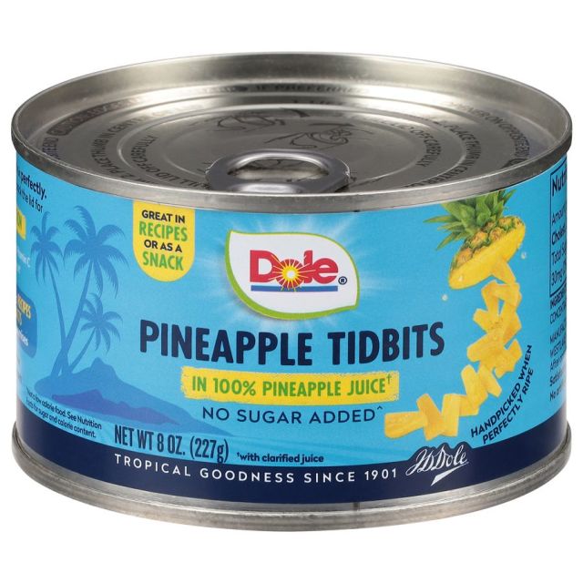 DOLE Pineapple Tidbits in Juice 12/8oz