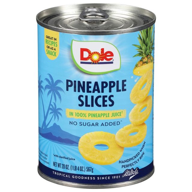 DOLE Pineapple Slices in Juice 12/20oz