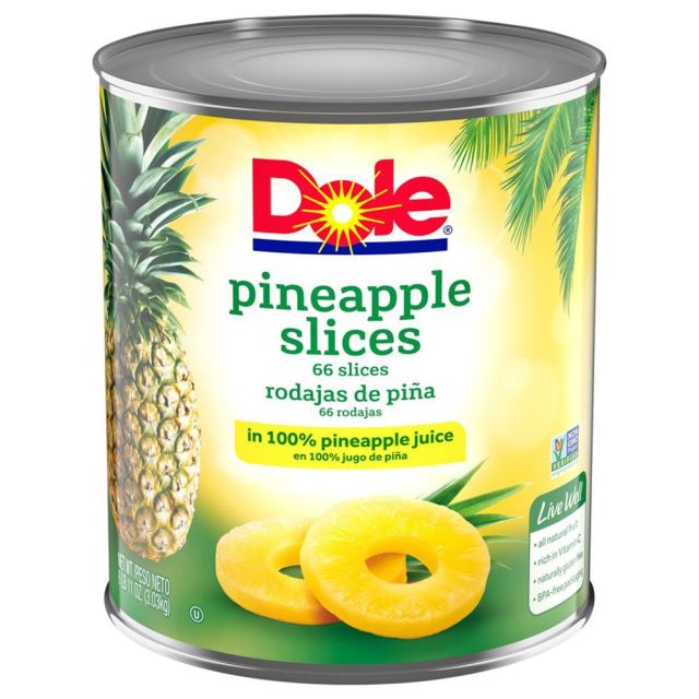 DOLE Choice Pineapple Slices in Juice 66 6/10 (107 oz.) 