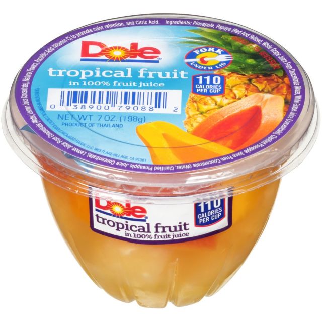 DOLE Fruit Bowls®  Tropical Fruit Salad in 100% Juice 12/7oz 