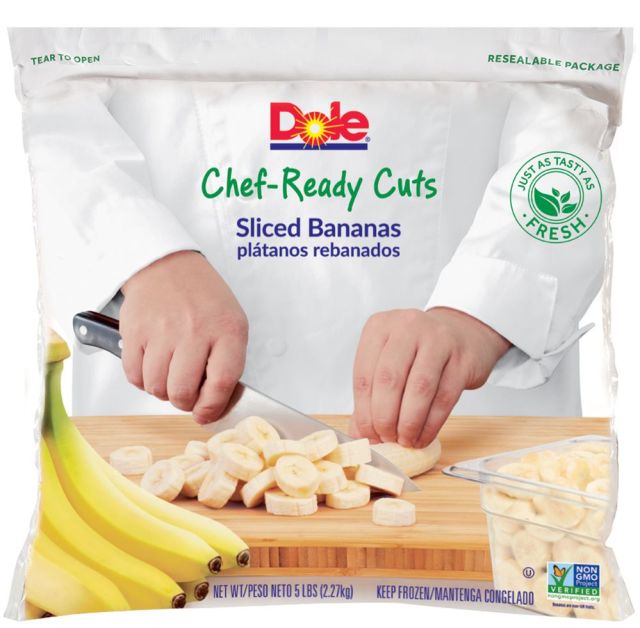 DOLE® Chef-Ready Cuts Sliced Banana IQF 2/5# 