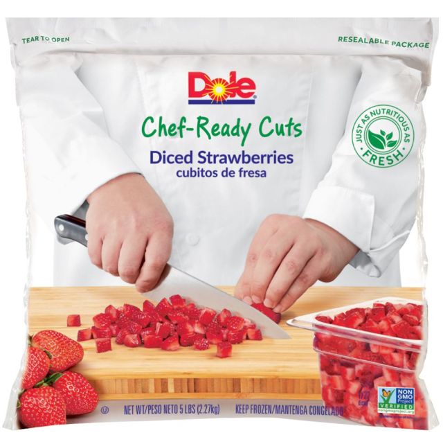 DOLE® Chef-Ready Cuts Diced Strawberry IQF 2/5# 
