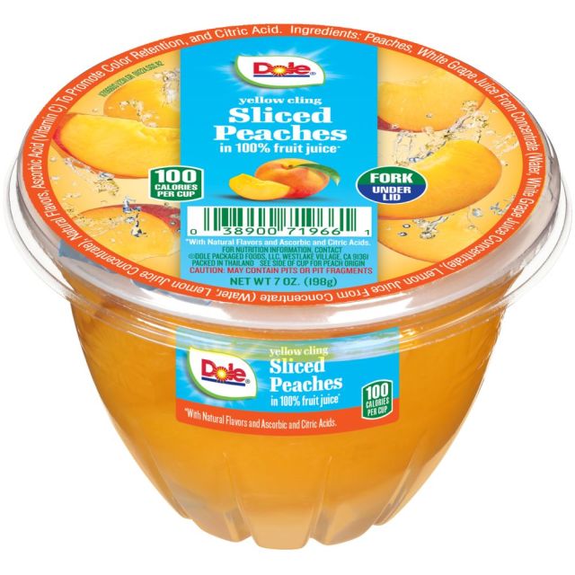 Dole Fruit Bowls Sliced Peaches in 100% Juice