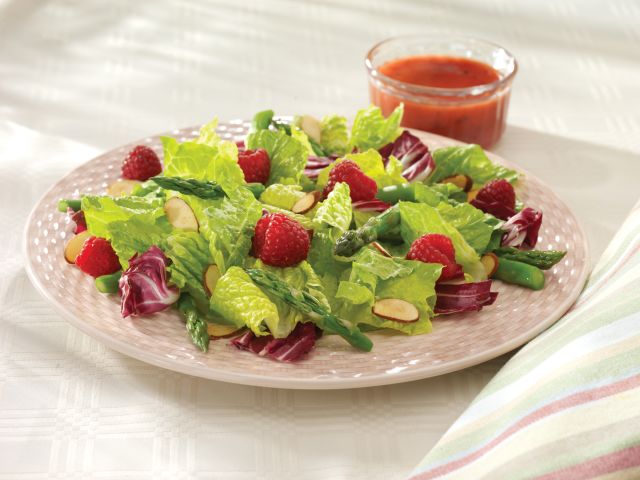 Spring Bouquet Salad with Raspberry Vinaigrette