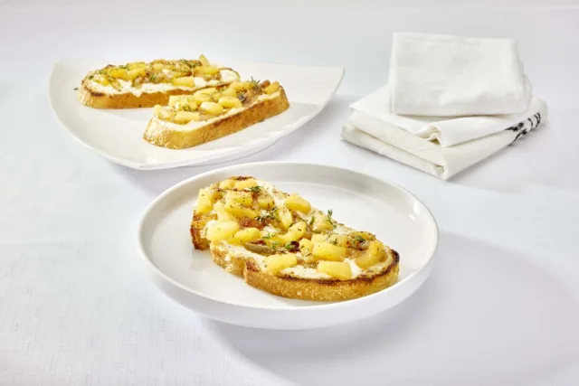 Pineapple Caramelized Onion Tartine