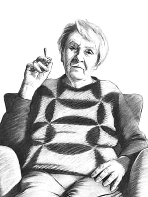 Mamie Jacotte et sa cigarette