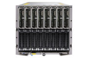 Front view of Dell PowerEdge M1000e with 8 x M630 and No Hard Drives Installed