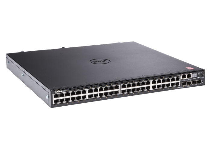 Dell Networking N3048P PoE+ Switch 48 x 1Gb RJ45 PoE+, First 12 PoE, 2 x SFP+ Ports