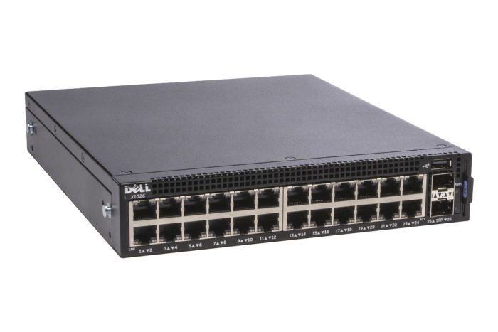 Dell Networking X1026 Switch24 x 1Gb RJ45, 2 x SFP Ports