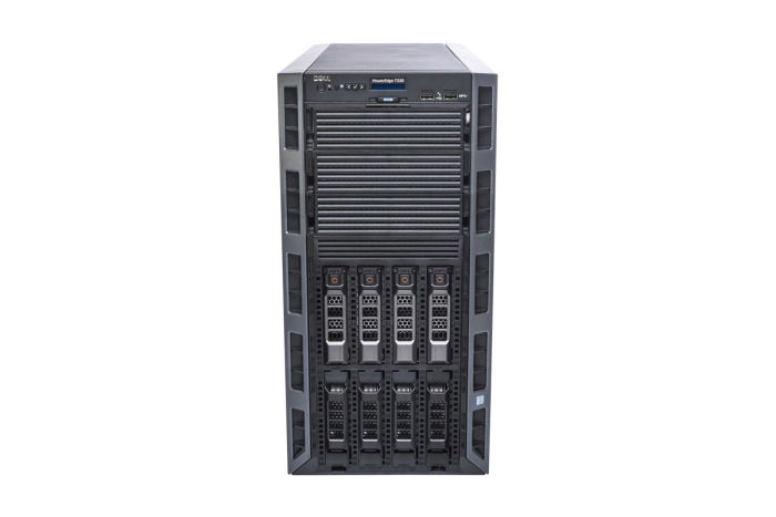 Front view of Dell PowerEdge T330 with 4 x 1TB SAS 7.2k 3.5" HDDs