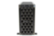 Front view of Dell PowerEdge T440 with 16 x 1.2TB SAS 10k 2.5" HDDs
