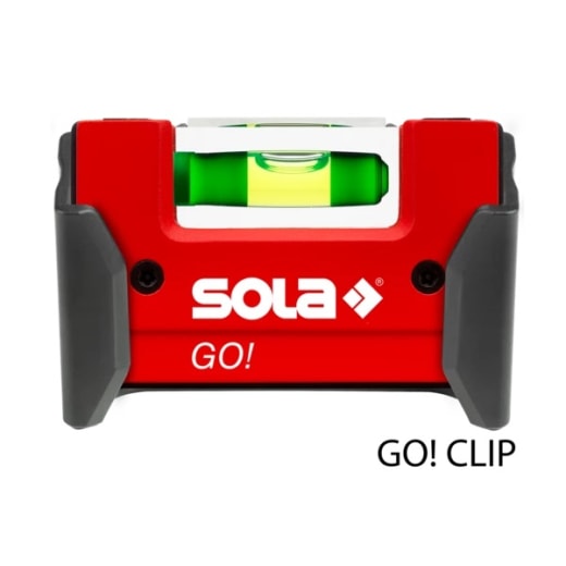 Нивелир SOLA Go!, компактен, със клипс, 68мм, хоризонтални мерки, заздравено фибърно стъкло за либелата