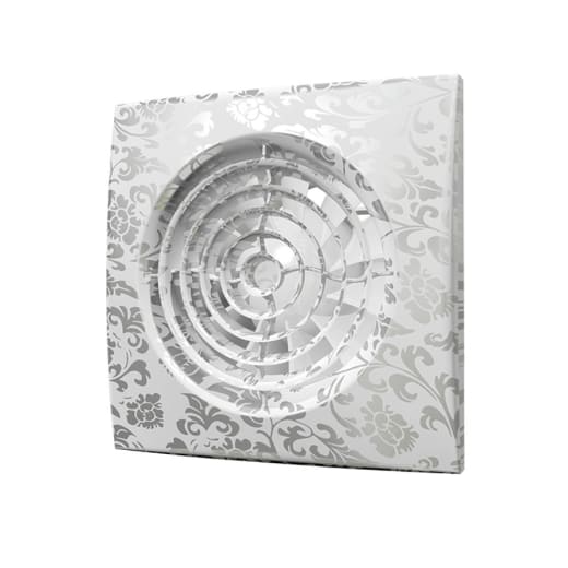 Вентилатор за баня Era Aura 5C, Бял дизайн с деко мотиви, 125мм, 10W, 180куб.м/час, 58Pa, 30dBA