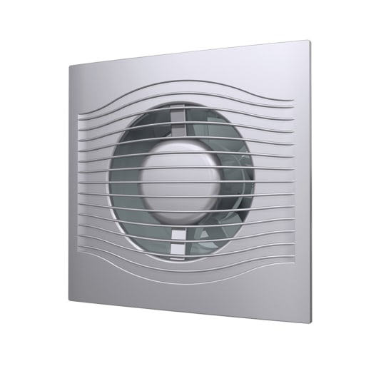 Вентилатор за баня Era Slim 4C, Цвят сив метал, 100мм, 8W, 90куб.м/час, 39Pa, 25 dBA