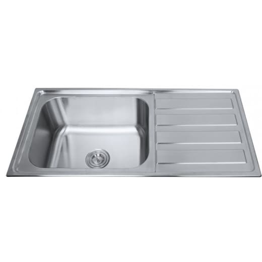 Кухненска мивка Inter Ceramic 1000х520мм, алпака, десен плот, покритие темпико против надраскване